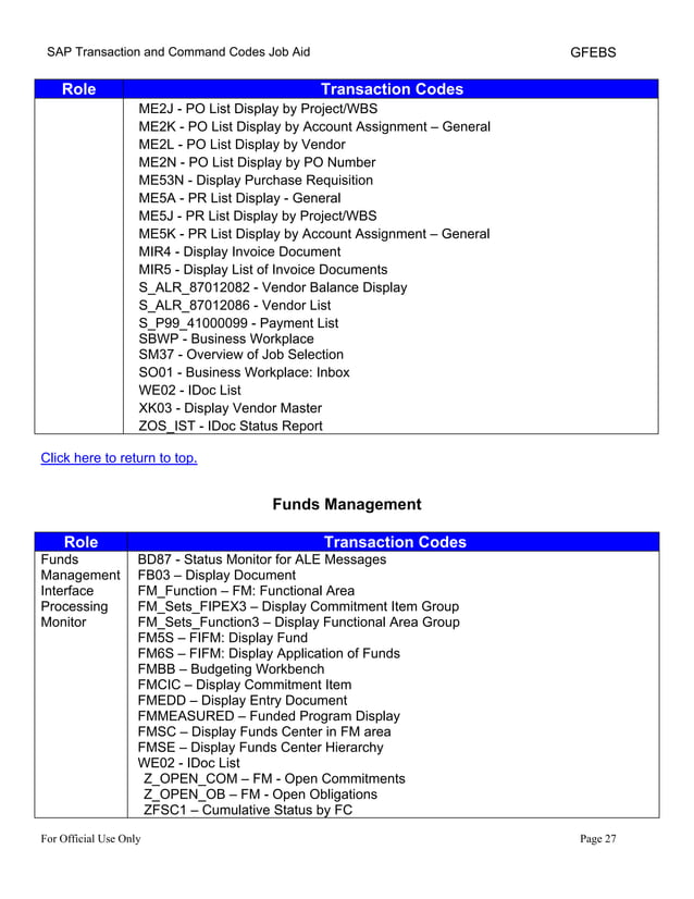 Sap transaction codes | PDF
