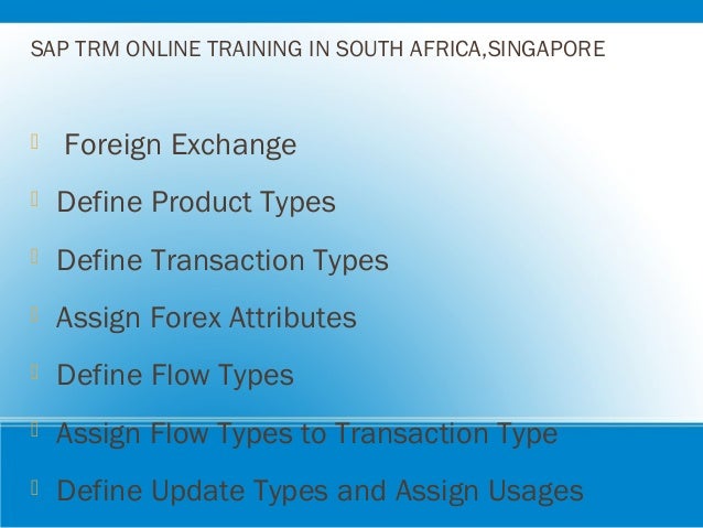 Sap Trm Online Training In South Africa Singapore - 