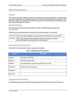 Mr Data Command Code Sap tr um_dm_release,estimation of mr data_v1.0 | PDF