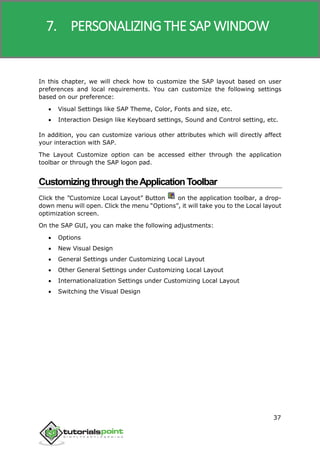 Customizing Local Layout Button Sap Sap tutorial | PDF