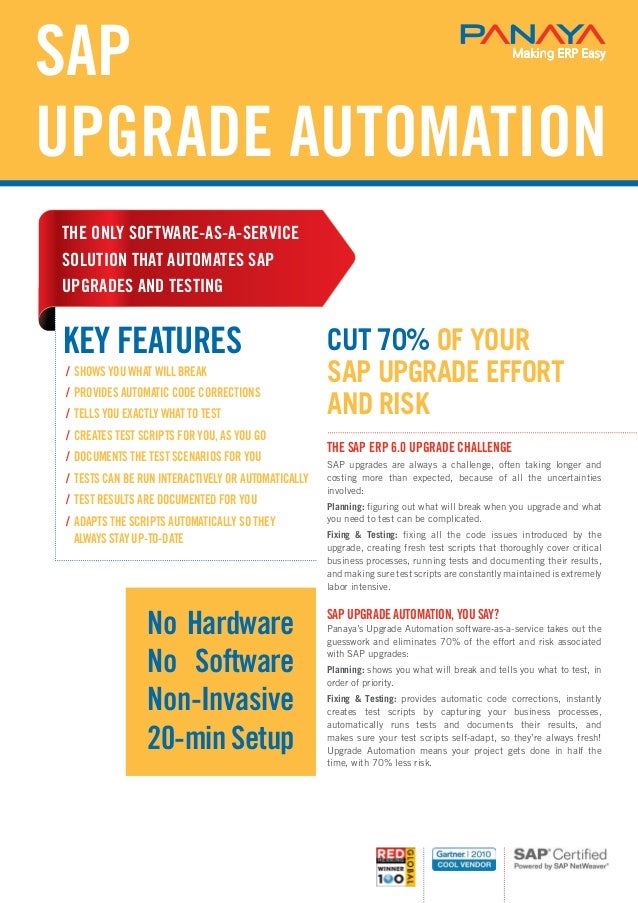Sap upgrade automation