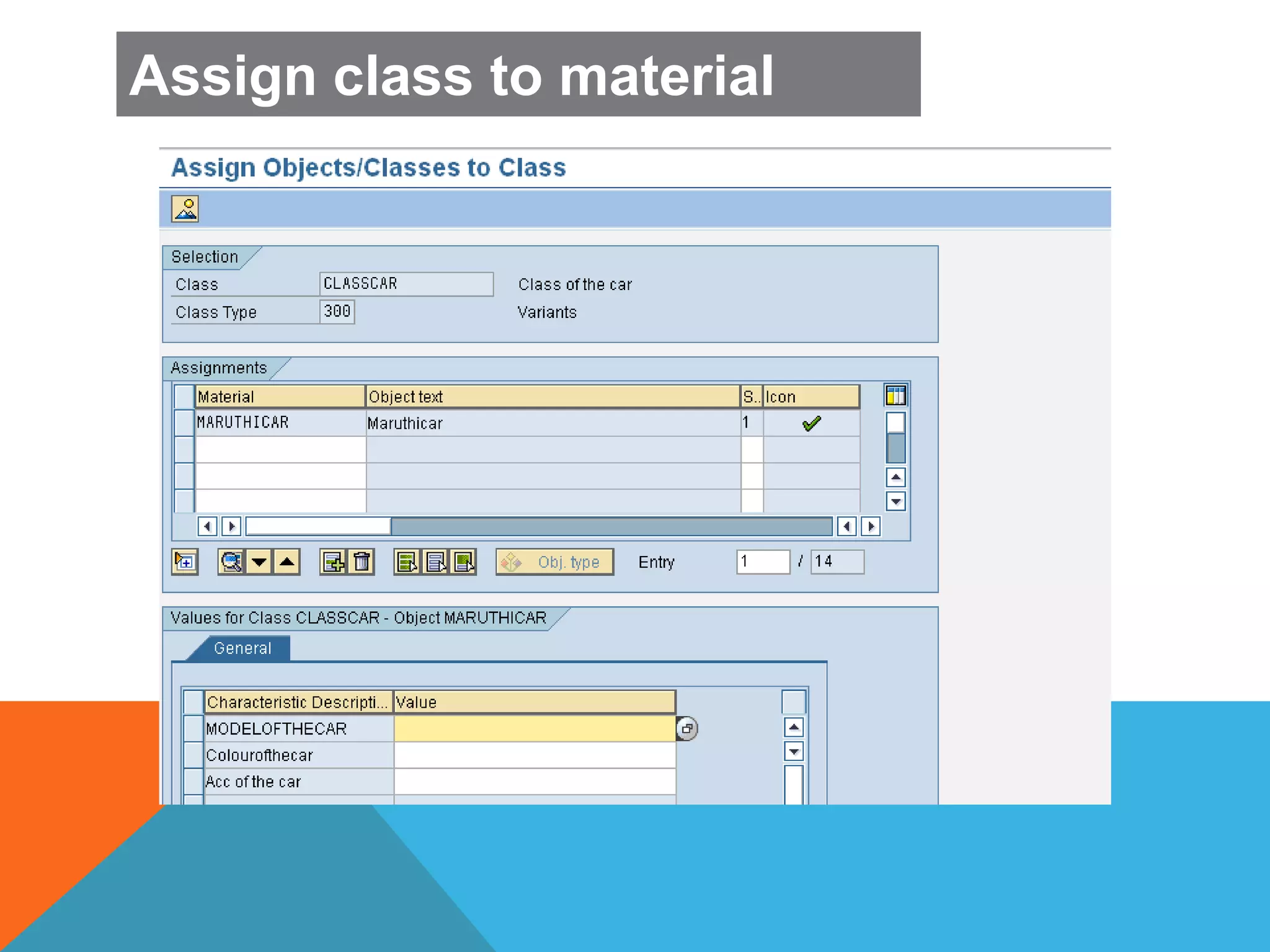 Assign class to material
 