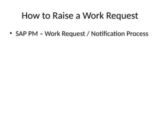 How to raise Work Request in SAP using T Code | PPTX