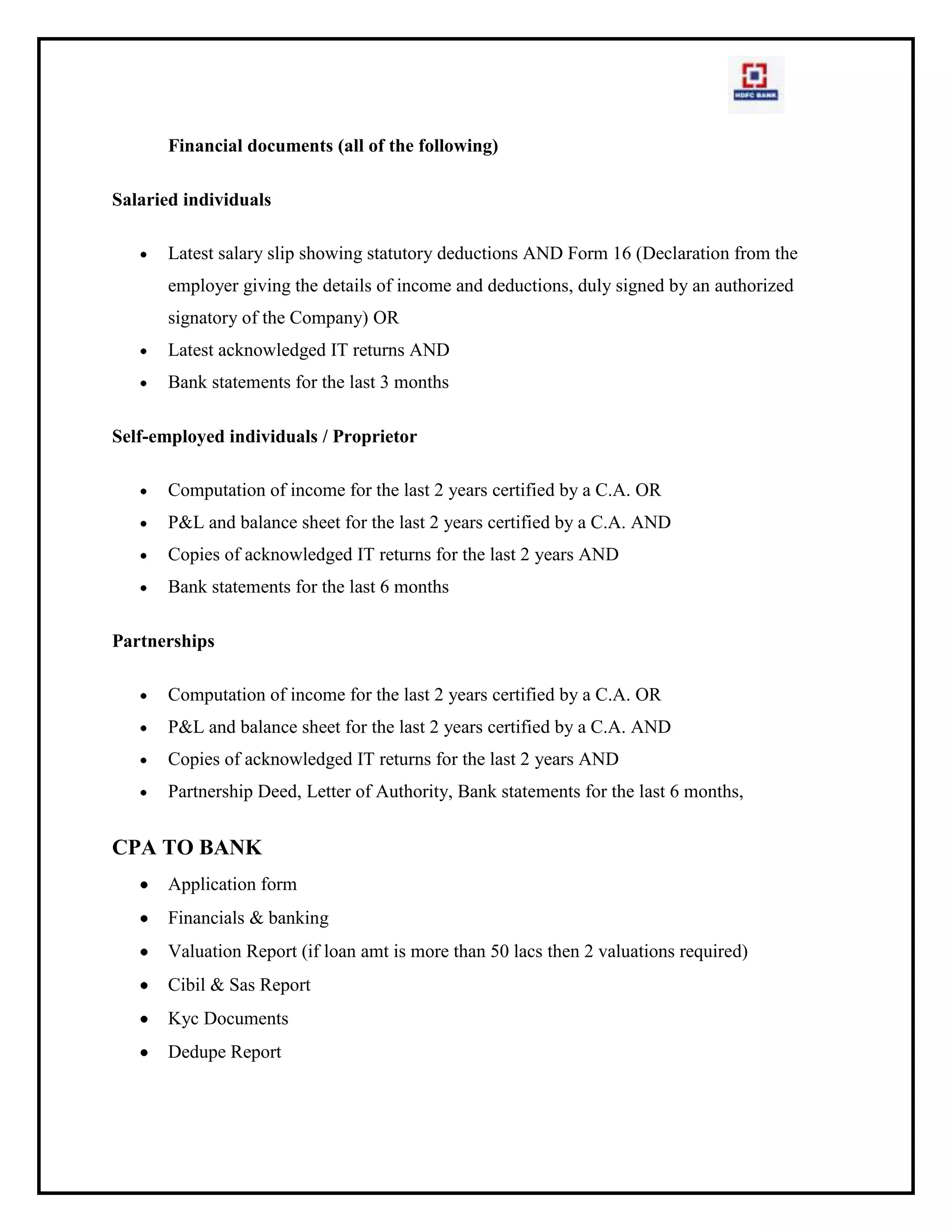 Paperwork for mortgage.