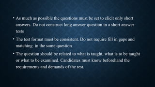 Formulation of short answer questions ppt o | PPTX