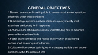 Formulation of short answer questions ppt o | PPTX