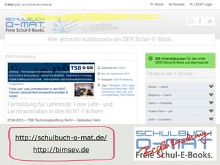 http://schulbuch-o-mat.de/ 
http://bimsev.de 
 