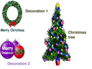 Decoration 1




                            Christmas 
                            tree




    Decoration 2        
 