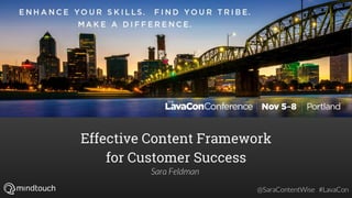 Effective Content Framework
for Customer Success
 