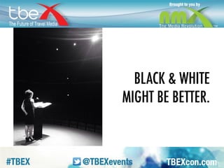 B&W. Some pics are way stronger in B & W. 
Use contrast strongly if you go that way. 
Buildings, lines, or when color is 
distracting. 
 