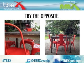 OPPOSITE. This is the cheat rule. If you 
can’t remember all this other stuff, then 
remember to take a bunch and try the 
opposite of what you just did. Close/far. 
Light front/back. Straight on/side/overhead. 
 