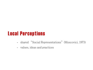 Local Perceptions

 