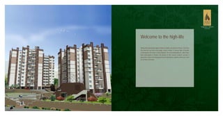 Silhouetted majestically against Chakan's skyline, the towers at Phase - III of Sara
City draw the eye from every angle, rising a stately 11 storeys high. In bucolic
counterpoint to the tower's urban elegance, the surrounding hillocks, which have
been landscaped to enhance the beauty of their natural contours, present a
panoramic vista of refreshing green lawns offering the residents with clean, fresh
air,24hoursoftheday.
Welcome to the high-life
 