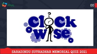 Saradindu sutradhar memorial quiz final 2021 