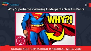 Saradindu sutradhar memorial quiz final 2021 