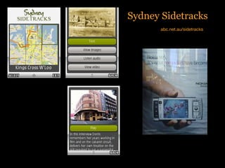 Sydney Sidetracks   abc.net.au/sidetracks   