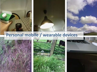 Personal mobile / wearable devices
 