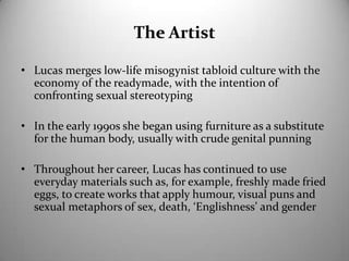 Sarah Lucas presentation PPT 