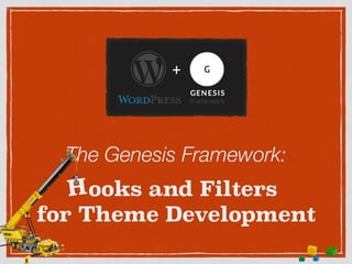 The Genesis Framework:
ooks and Filters  
for Theme Development
H
 