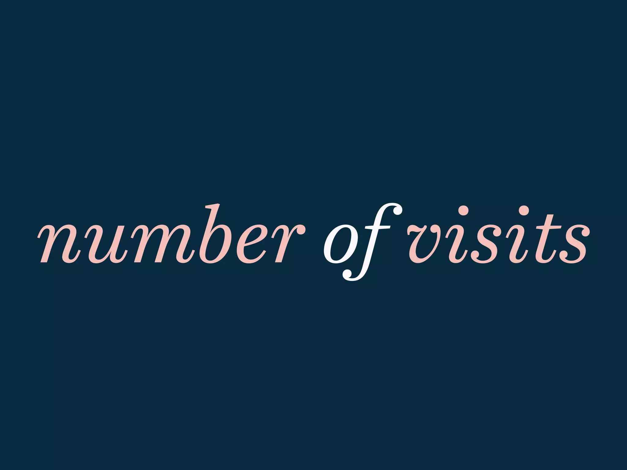 number of visits
 