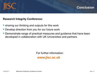 For the Future:JISC is working with key stakeholders in a number of ways to develop ways of making the transition to Open Access.Convening the UK Open Access Implementation Group