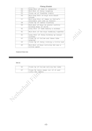 Filming Schedule

-12-

 
