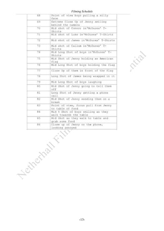 Filming Schedule

-13-

 