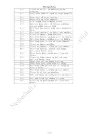 Filming Schedule

-17-

 