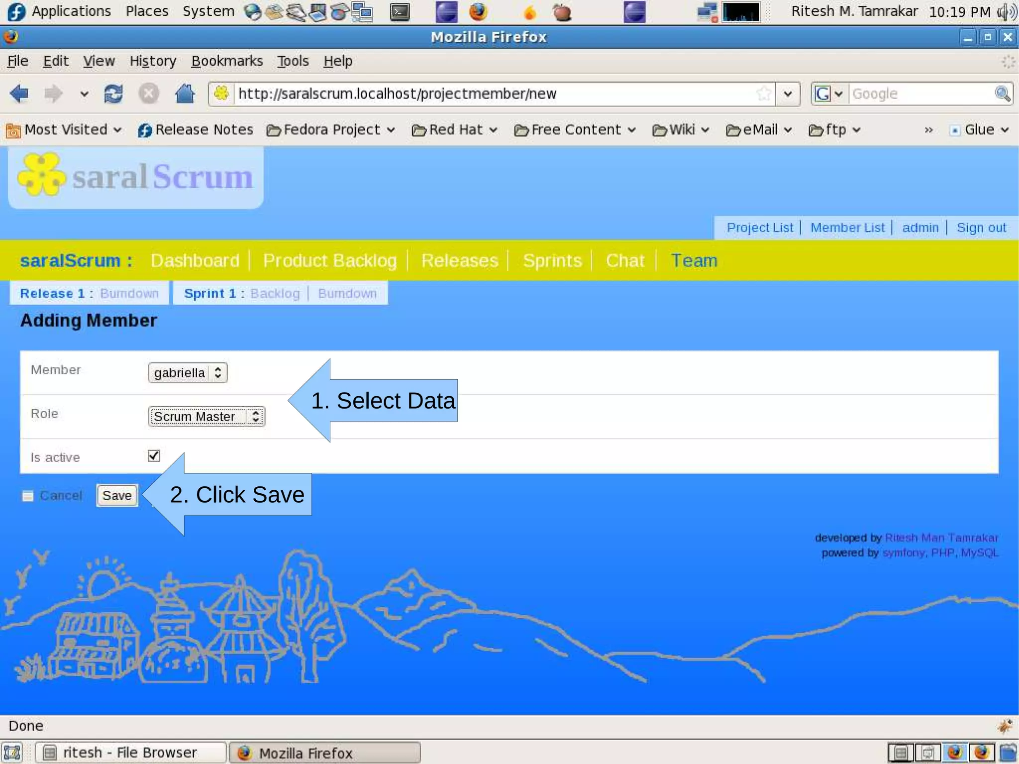 1. Select Data



2. Click Save
 