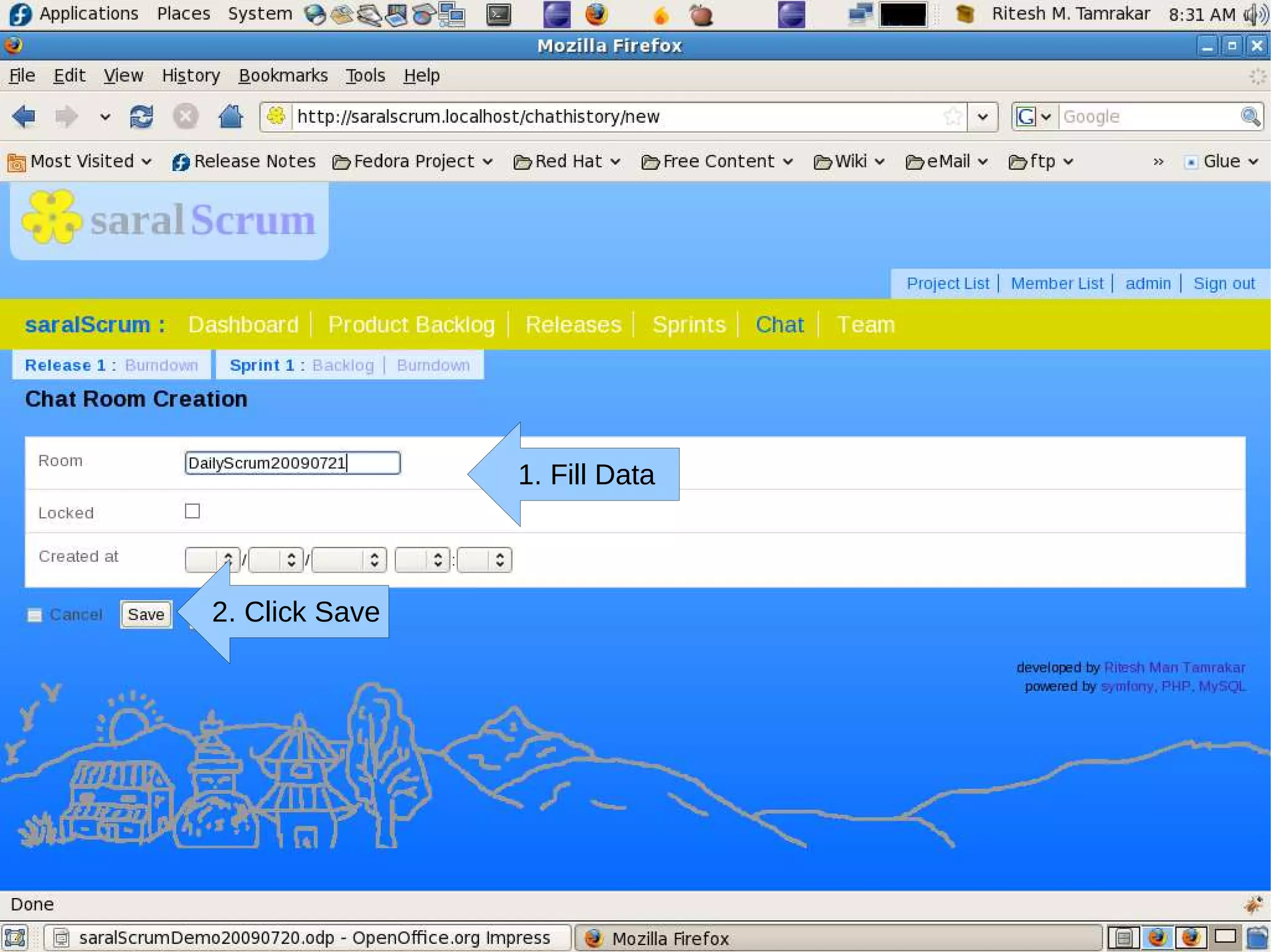 1. Fill Data



2. Click Save
 