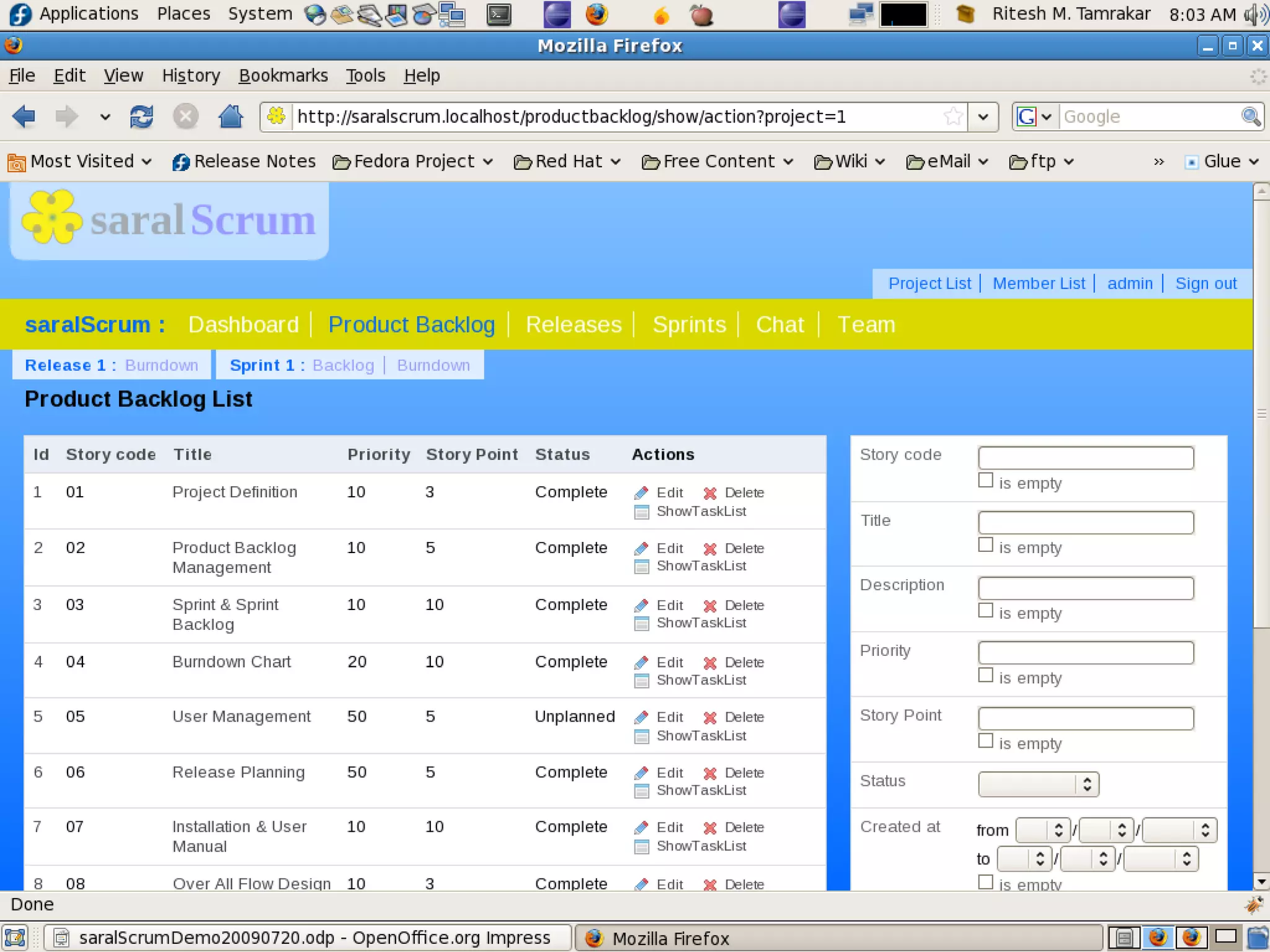 #6 saralScrum Features Web-based 