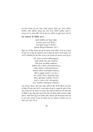 93
bl izdkj eè;kà rd gLr] fp=k] Lokfr] vuqjkèkk] T;s"Bk] ewy] Jko.k] èkfu"Bk]
'krfHk"kk] jsorh] vf'ouh] iquoZlq] iq";] rhuksa mÙkjk] jksfg.kh] e`xf'kjk u{k=ksa esa]
cyoku~ yXu esa] v"Ve jkf'k] yXu dks NksM+ dj] izfr"Bk dk eqgwrZ crk;k tkrk gSA
nso LFkkiuk ds fo'ks"k yXu~ %
LFkkI;ksa fgfjfnZu djks feFkqus egS'kksZA
ukjk;.'p ;qorkS ?kVds foèkkrkAA
nsO;ks f}e`Rra Hkous"kq fu os'kauh;k%A
{kqnzk'pjs fLFkjx`gS fufy[kyk'p% nsok%AA
feFkqu yXu esa fo".kq] egknso rFkk lw;Z dh LFkkiuk djuh pkfg,A dU;k yXu esa Ñ".k
dh] dqaHk yXu esa czãk dh] f}LoHkko yXuksa esa nsfo;ksa dh LFkkiuk djuh pkfg,A pkj
yXuksa esa ;ksfxfu;ksa dh vkSj fLFkj yXuksa esa loZ nsorkvksa dh LFkkiuk djuk 'kqHk gSA
fyax LFkkiu rq dRrZO;a f'kf'kjknko`rq=;sA
izko`f"k LFkkfir fyax Hkosn~ oj;ksxne~A
gSears Kkuna pSo f'kf'kjs loZHkwfrne~A
y{ehizna olars p xzh"es p fyaxl;kjksi.kaere~AA
;rhuka loZdkys p fyaxl;kjksi.kaere~AA
Js"BksRrjs izfr"Bk L;km;useqfDr fePNrke~AA
nf{k.ks rq eqeq{kw.kka eyekls u lk };ks%AA
ek?k] QkYxqu&oS'kk[k&T;s"Bk"kk<s"kq iaplqA
izfr"Bk 'kqHknkizksDrk loZflf)% iztk;rsAA
Jko.ks p uHkL;s p fyax LFkkiueqRree~A
nsO;k% ek?kkf'ous eklsvI;qRrek loZdkenkAA
ek?k] QkYxqu] oS'kk[k] T;s"B rFkk vk"kk<+ eghuksa esa f'ko th dh izfr"Bk lc izdkj
ls flf) nsus okyh dgh x;h gSA Jko.k eghuk Hkh 'kqHk gSA _rqvksa dh n`f"V ls gsear
_rq esa f'ko fyax dh LFkkiuk ls ;teku vkSj HkDrksa dks fo'ks"k Kku dh izkfIr gksrh
gSA f'kf'kj esa 'kqHk] fdarq clar _rq esa f'ko eafnj dh izfr"Bk fo'ks"k èkunk;d lkfcr
gksrh gS] tcfd xzh"e _rq esa ;g izfr"Bk 'kkafr] 'khryrk vkSj fot;iznkrk dgh x;h
gSA bl izdkj Hkxorh txnack dh izfr"Bk ek?k ,oa vkf'ou esa loZJs"B Qy nsus
okyh mÙke dgh x;h gSA
 