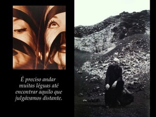 É preciso andar
muitas léguas até
encontrar aquilo que
julgávamos distante.
 