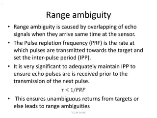 SAR image ambiguities | PPTX