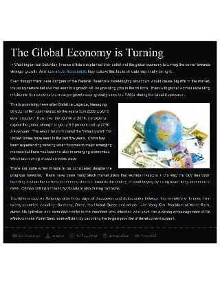 The Global Economy is Turning