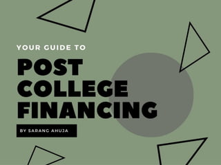 Post College Financing Tips 