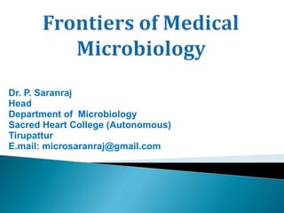 Dr. P. Saranraj
Head
Department of Microbiology
Sacred Heart College (Autonomous)
Tirupattur
E.mail: microsaranraj@gmail.com
 