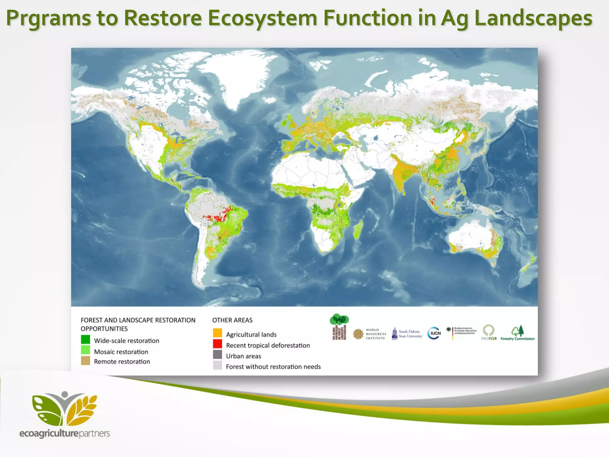 Prgrams to Restore Ecosystem Function in Ag Landscapes
 