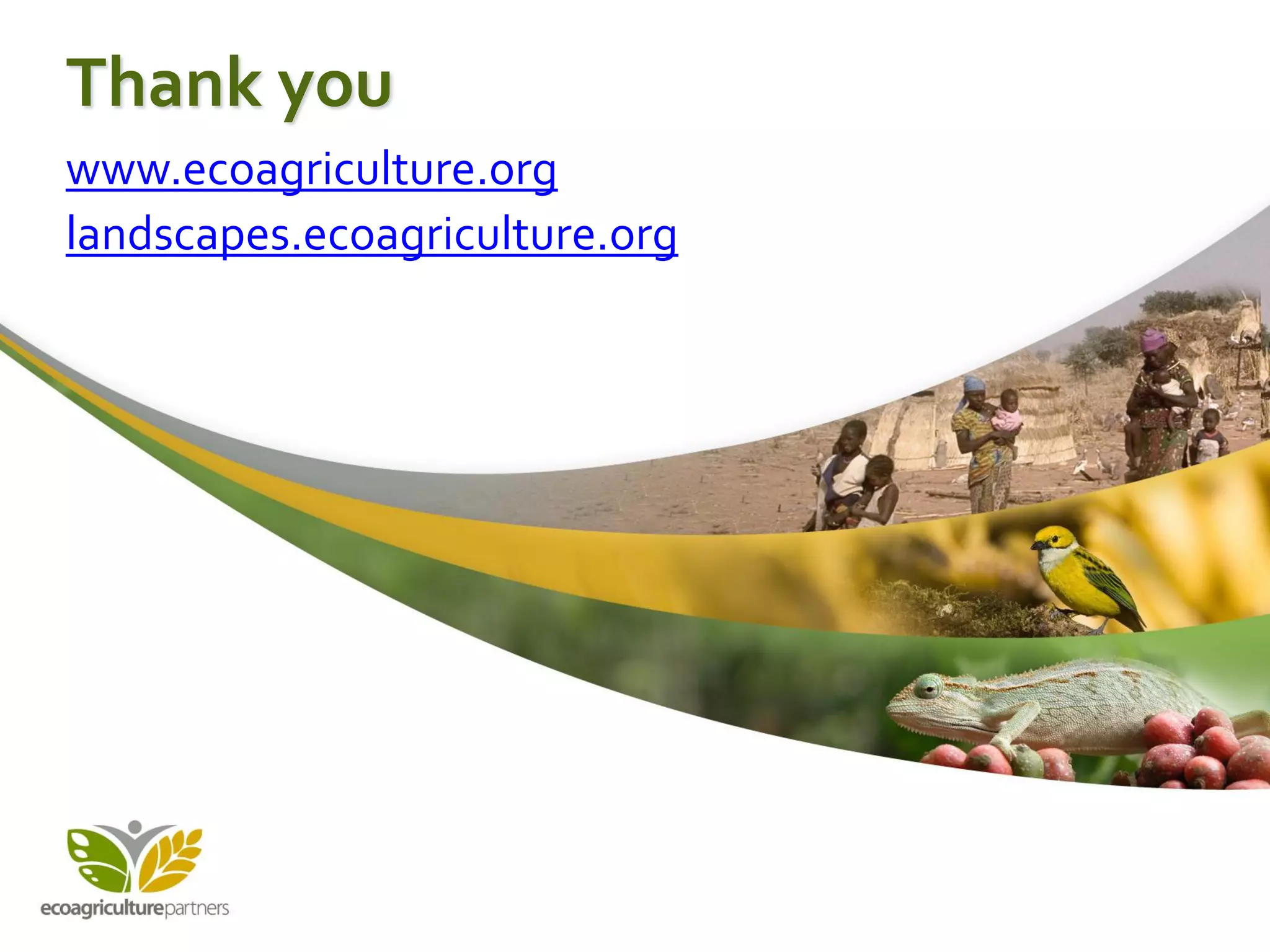 Thank you
www.ecoagriculture.org
landscapes.ecoagriculture.org
 