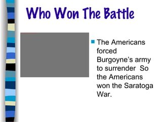 Burgoyne's Blundering Invasion (Saratoga Campaign) - ppt video online  download
