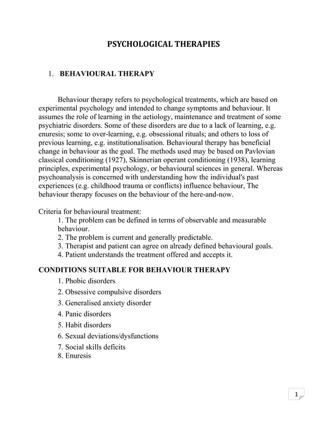 Psychology Internship Report