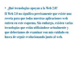 web 2.0 y 3.0
