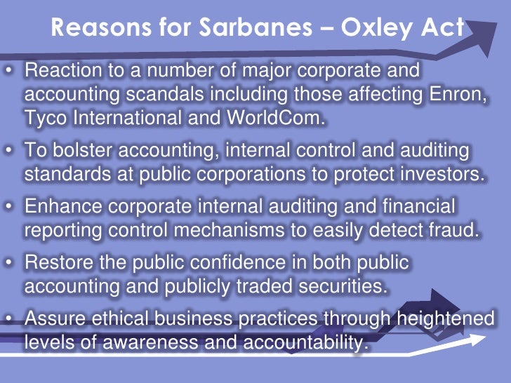 what is the significance of the sarbanes oxley act what is the significance of the sarbanes oxley act