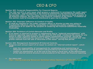 Sarbanes Oxley Act | PPT