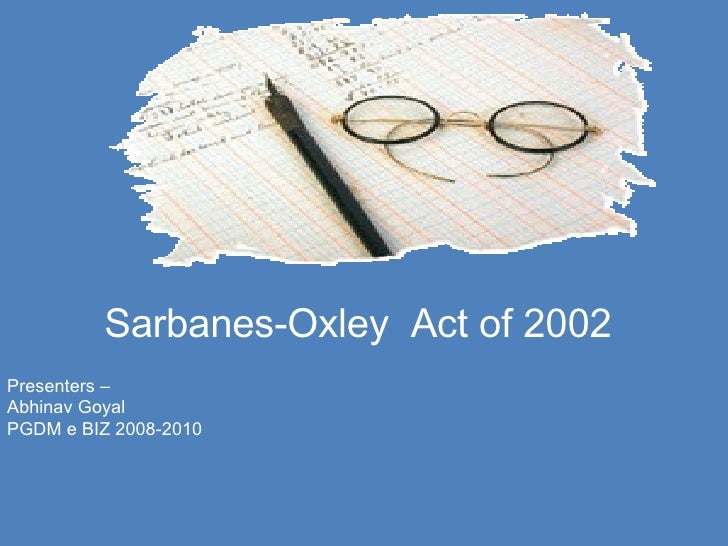 article review sox act of 2002 article review sox act of 2002
