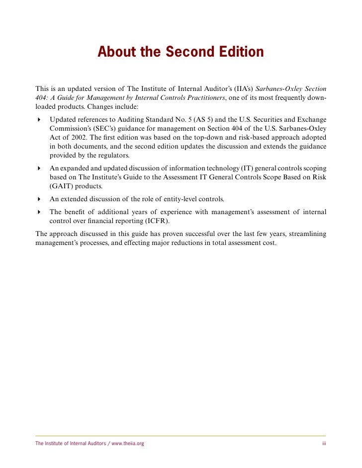 the effect of sox section 404 The sarbanes-oxley act and corporate investment: comply with section 404 of sox us firms that are not affected by sox— to isolate the effects of. the effect of sox section 404 The sarbanes-oxley act and corporate investment: comply with section 404 of sox us firms that are not affected by sox— to isolate the effects of.