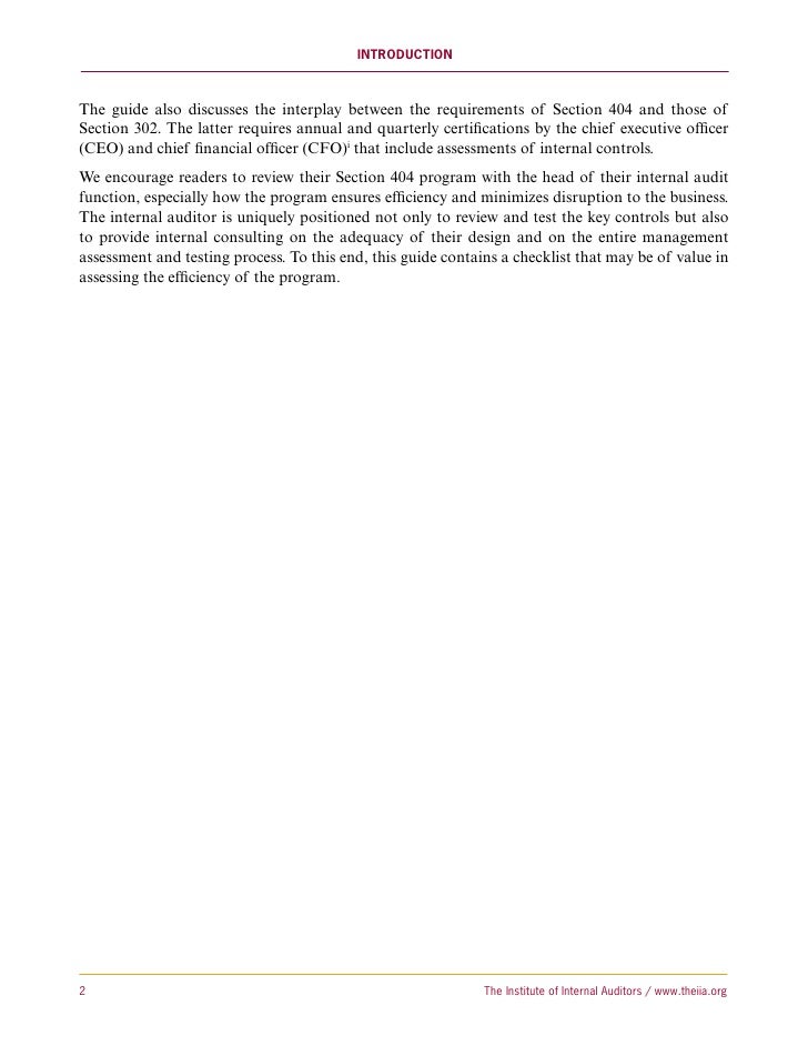 the effect of sox section 404 The sarbanes-oxley act and corporate investment: comply with section 404 of sox us firms that are not affected by sox— to isolate the effects of. the effect of sox section 404 The sarbanes-oxley act and corporate investment: comply with section 404 of sox us firms that are not affected by sox— to isolate the effects of.