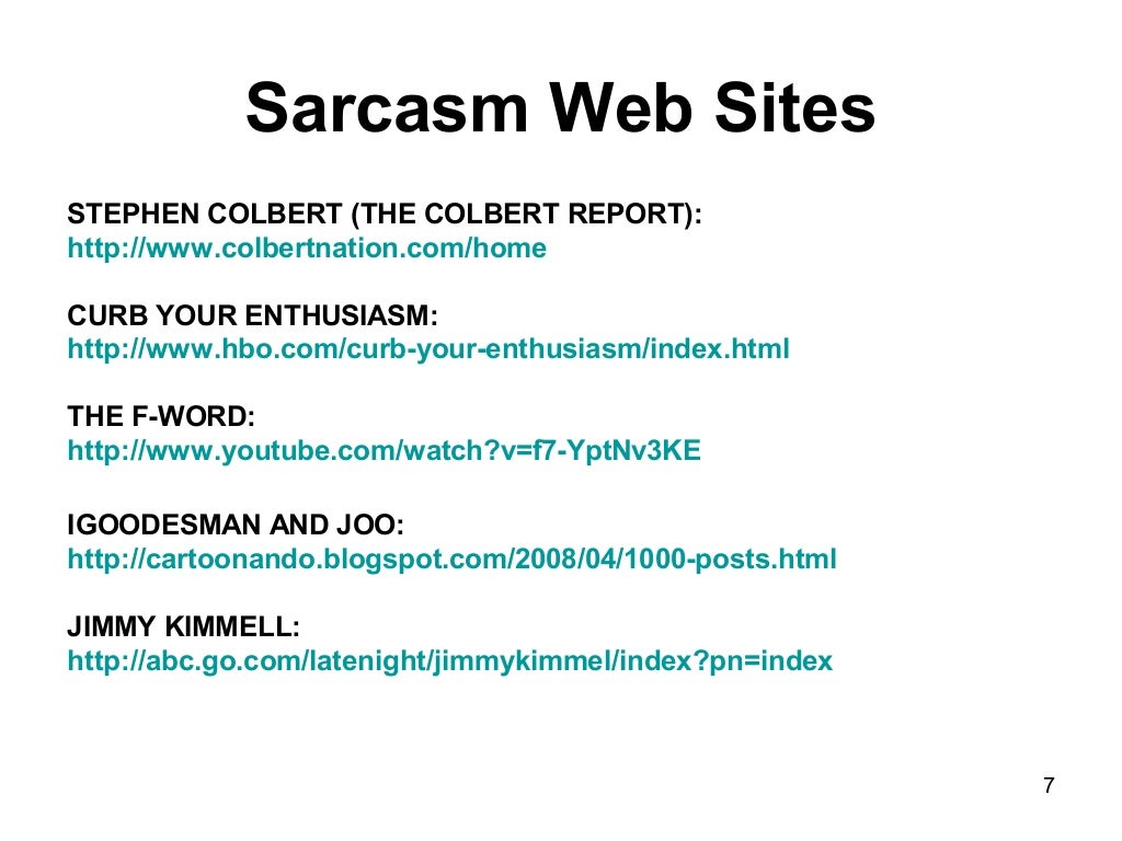 Sarcasm