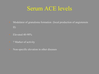 Sarcoidosis Ace Level Presentation on Sarcoidosis by S.K Jindal | Jindal Chest Clinic ...