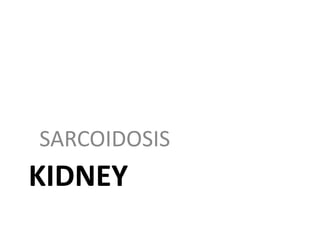 KIDNEY
SARCOIDOSIS
 